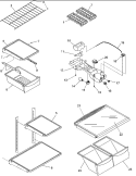 Refrig. Shelving & Light Diagram and Parts List for DRT1802BC PDRT1802BC0 Amana Refrigerator
