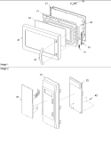 DOOR & CONTROLLER Diagram and Parts List for ACM1580AC PACM1580AC1 Amana Microwave