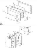 DOOR & CONTROLLER Diagram and Parts List for ACO1520AB PACO1520AB0 Amana Microwave