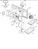 INTERIOR Diagram and Parts List for ACO1520AB PACO1520AB0 Amana Microwave