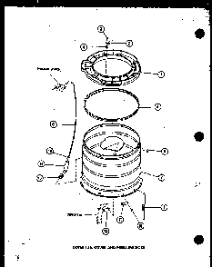 Section 22 Diagram and Parts List for TAA200 P75751-8W Amana Washer