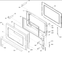 DOOR ASSY Diagram and Parts List for DEC18E P1325211M Menumaster Microwave