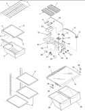 Refrig. Shelving & Light Diagram and Parts List for ARTE805BC PARTE805BC0 Amana Refrigerator