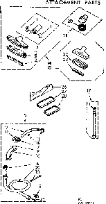 Attachment Parts Diagram and Parts List for 11628990  Kenmore Canister Vacuum