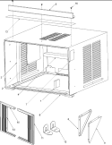 OUTER CASE ASSEMBLY Diagram and Parts List for AAC101STA PAAC101STA0 Amana Air Conditioner