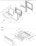 Oven Door and Storage Drawer Diagram and Parts List for ACF3355AW PACF3355AW1 Amana Range