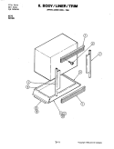 BODY Diagram and Parts List for W276  Jenn-Air Microwave Oven Combo