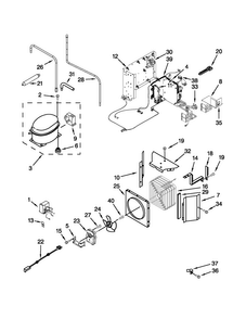 Upper Unit Parts Diagram and Parts List for JS42NXFXDW04  Jenn-Air Refrigerator