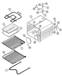 OVEN Diagram and Parts List for CWE6230ADB  Maytag Wall Oven