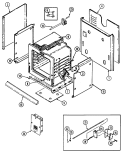 BODY Diagram and Parts List for W131B-C  Jenn-Air Wall Oven