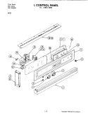 CONTROL PANEL (LOWER) Diagram and Parts List for W231  Jenn-Air Microwave Oven Combo