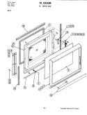 DOOR (UPPER) Diagram and Parts List for W231  Jenn-Air Microwave Oven Combo