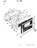 DOOR Diagram and Parts List for W242  Jenn-Air Wall Oven