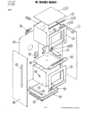 BODY Diagram and Parts List for W242  Jenn-Air Wall Oven