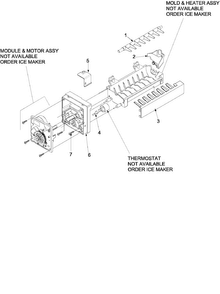 Ice Maker 61005508 Diagram and Parts List for AFD2535FES0  Amana Refrigerator