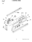 CONTROL PANEL Diagram and Parts List for W123  Jenn-Air Wall Oven