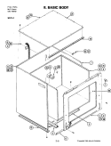 BODY Diagram and Parts List for W123-C  Jenn-Air Wall Oven