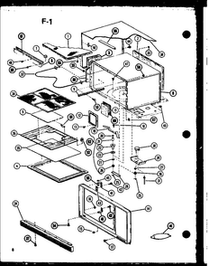 Cabinet Parts Diagram and Parts List for CRMC-30 P74919-8M Amana Microwave