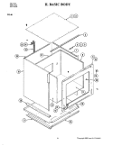 BODY Diagram and Parts List for W146  Jenn-Air Wall Oven