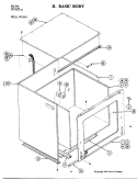 BODY Diagram and Parts List for W121  Jenn-Air Wall Oven