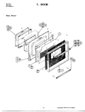 DOOR Diagram and Parts List for W141  Jenn-Air Wall Oven