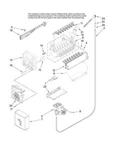 Icemaker Parts Diagram and Parts List for AS2626GEKB13  Amana Refrigerator