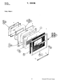 DOOR Diagram and Parts List for W221-C  Jenn-Air Microwave Oven Combo