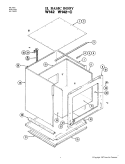 BODY Diagram and Parts List for W142-C  Jenn-Air Wall Oven