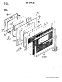 DOOR Diagram and Parts List for W142-C  Jenn-Air Wall Oven