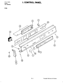 CONTROL PANEL Diagram and Parts List for D156  Jenn-Air Wall Oven