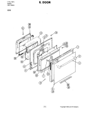 DOOR Diagram and Parts List for D156  Jenn-Air Wall Oven