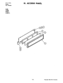 ACCESS PANEL Diagram and Parts List for S166W-C  Jenn-Air Wall Oven