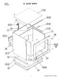BASIC BODY Diagram and Parts List for W181  Jenn-Air Wall Oven