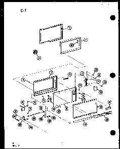 Door Diagram and Parts List for RC10B-PB P75085-7M Amana Microwave