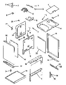 Cabinet Diagram and Parts List for CARS637E-P1130656NE  Amana Range