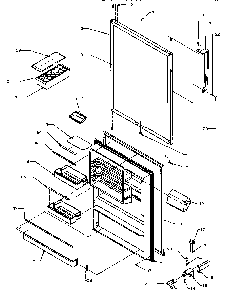 Refrigerator Door Diagram and Parts List for TJ18R8L-P1181715WL  Amana Refrigerator