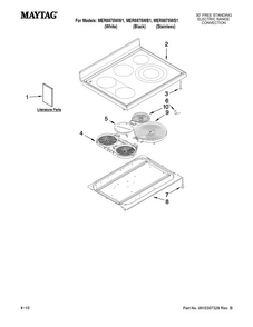 Part Location Diagram of W10289901 Whirlpool COOKTOP