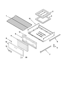Oven & Broiler Parts Diagram and Parts List for AGR4422VDD0  Amana Range