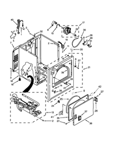 Cabinet Parts Diagram and Parts List for NGD4600YQ3  Amana Dryer