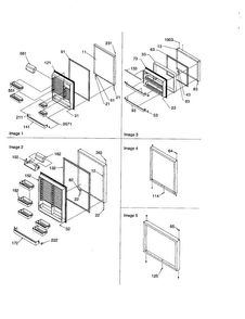 Door Assembly Diagram and Parts List for BCI21VC-P1325005WC  Amana Refrigerator
