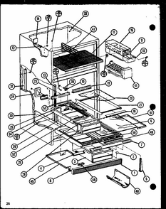 Section 19 Diagram and Parts List for TX18N-P1106212W  Amana Refrigerator