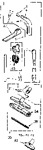 Attachment Parts Diagram and Parts List for 11624891  Kenmore Canister Vacuum