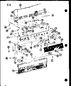 Control Panel Diagram and Parts List for ARC-100D P85122-17S Amana Range