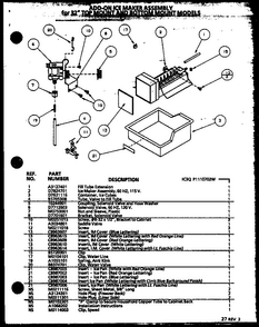 Add-on Icemaker Diagram and Parts List for TR18QB2L-P1111308WL  Amana Refrigerator