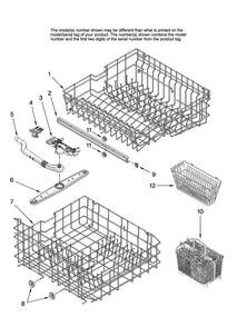 Upper And Lower Rack Parts Diagram and Parts List for MDB6702AWQ41  Maytag Dishwasher