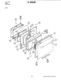 DOOR Diagram and Parts List for S176  Jenn-Air Wall Oven