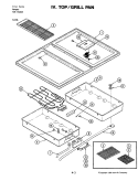 TOP / GRILL PAN Diagram and Parts List for S176  Jenn-Air Wall Oven