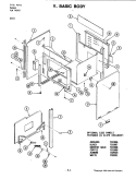 BODY Diagram and Parts List for S161  Jenn-Air Range