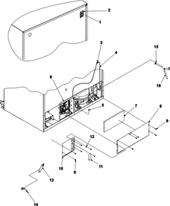 Cabinet Back Diagram and Parts List for AC2224PEKB0  Amana Refrigerator