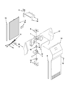 Air Flow Parts Diagram and Parts List for JCD2595WES00  Jenn-Air Refrigerator